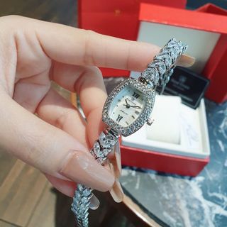 ĐỒNG HỒ NỮ CAO CẤP RODAL MẶT BẦU ĐÍNH ĐÁ SWAROSKI HÌNH CHIẾC LÁ