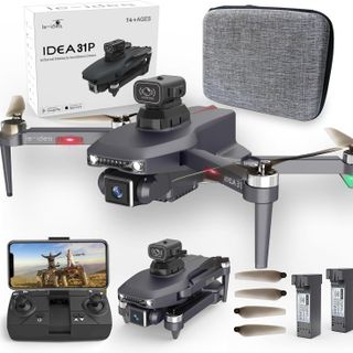 Flycam IDEA31P hãng le-idea, 2 Camera 4K (Amazon Mỹ) tránh chướng ngại vật 360° 5G WiFi FPV Quadcopter