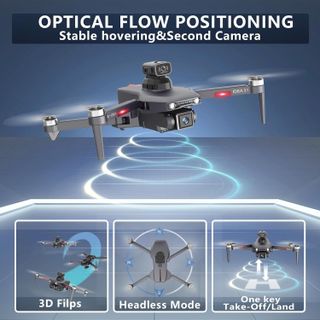 Flycam IDEA31P hãng le-idea, 2 Camera 4K (Amazon Mỹ) tránh chướng ngại vật 360° 5G WiFi FPV Quadcopter