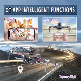 Flycam IDEA31P hãng le-idea, 2 Camera 4K (Amazon Mỹ) tránh chướng ngại vật 360° 5G WiFi FPV Quadcopter