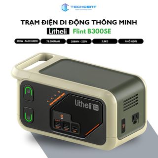 Siêu Phẩm Camping Trạm Điện Di Động Litheli Flint B300SE (255Wh-300W-78.000mAh-220v)
