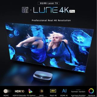 Máy Chiếu XGIMI LUNE 4K Pro Like New 99% - Máy chiếu siêu gần 4K UHD – 2600 Ansi - Loa stereo Hi-Fi 60W Harman&Kardon