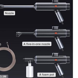 Máy phun tăng áp Baseus Dual Power Portable Electric Car Wash Spray Nozzle