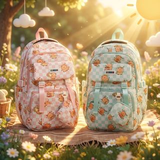 BALO ĐI HỌC CAPYBARA STAR KÈM VÍ – DỄ THƯƠNG CHO NỮ - PIPI STORE