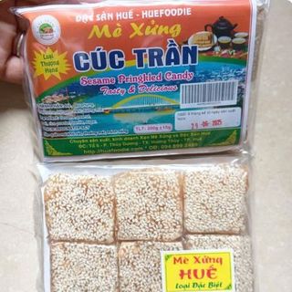 COMBO 10 GÓI ( GẦN 2 KG ) KẸO MÈ XỬNG DẺO HUẾ HIỆU CÚC TRẦN: DẺO, DAI, THƠM, BÙI BÉO ĂN LÀ GHIỀN - CTB835