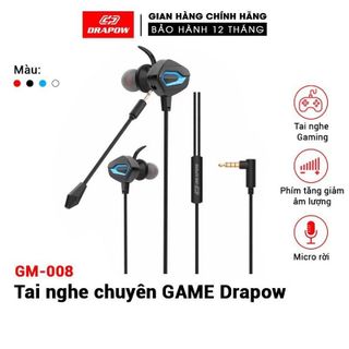 Tai nghe gaming Drapow GM-008 có mic riêng chống ồn nhỏ gọn thiết kế cho game thủ gamer
