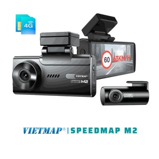 Camera hành trình ô tô Vietmap Speedmap M2 (Tặng thẻ 64GB, Vietmaplive Pro, Sim 4G)
