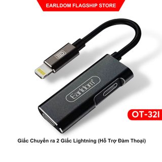 Jack Chuyển 2in1 Earldom OT-32 từ 1 Cổng Lightning ra 2 Cổng Lightning