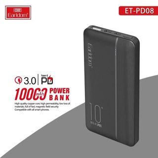 Sạc Dự Phòng Earldom 10.000mAh Sạc Nhanh QC 3.0 PD-08