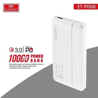 Sạc Dự Phòng Earldom 10.000mAh Sạc Nhanh QC 3.0 PD-08