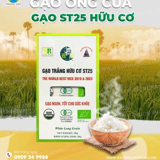 🌾 GẠO ST25 HỮU CƠ CHÍNH HÃNG – GẠO ÔNG CUA