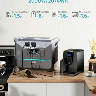 Trạm điện di động DaranEner NEO2000 - 2073,6Wh, Công suất 2000W, Sạc đầy 1,8 giờ