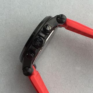 ĐỒNG HỒ NAM CAO CẤP M KORS DÂY SILICON ĐỎ VÀ ĐEN MẶT CHONOGRAP