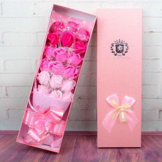 HỘP HOA SÁP 18 BÔNG BÓ SẴN LÀM QUÀ VALENTINE
