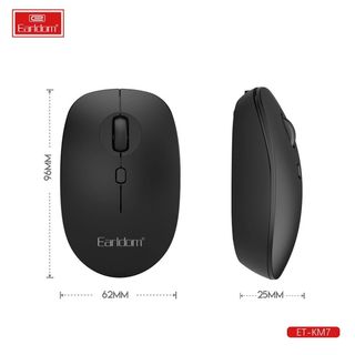 Chuột Máy Tính Không Dây Earldom ET-KM7 1200 DPI di chuyển chuột mượt mà