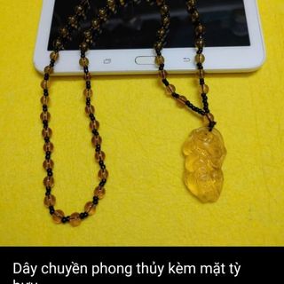 Dây chuyền phong thủy màu vàng kèm mặt nha