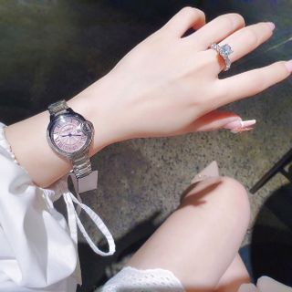 QUÀ VALENTINE ĐỒNG HỒ NỮ CHÍNH HÃNG COMLOVEY THÉP BẠC MẶT HỒNG NIỀNG TRƠN FULLBOX