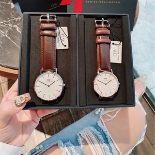 SET VALENTINE DANIEL W CAO CẤP COUPLE DA TRÒN HỘP NƠ ĐỎ