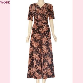 Đầm dạ hội trung niên dự tiệc sang trọng vải kim tuyến nhũ kim sa tặng mẹ co giãn bigsize 80kg DN04