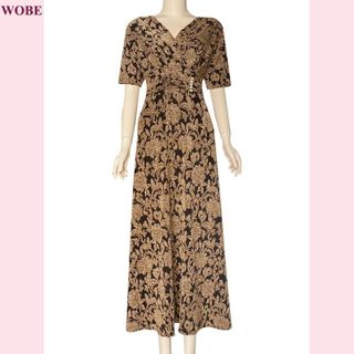 Đầm dạ hội trung niên dự tiệc sang trọng vải kim tuyến nhũ kim sa tặng mẹ co giãn bigsize 80kg DN04