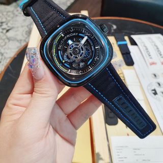 ĐỒNG HỒ NAM SIÊU CẤP SEVEN PRIDAY MÁY CƠ MÀU XANH VÀ ĐỎ TẶNG DÂY FULLBOX