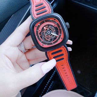 ĐỒNG HỒ NAM SIÊU CẤP SEVEN PRIDAY MÁY CƠ NEW MÀU XANH ĐEN ĐỎ TẶNG DÂY FULLBOX