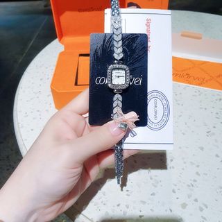 ĐỒNG HỒ NỮ CHÍNH HÃNG COMLORVEY  DÂY PHA LÊ MẶT VUÔNG FULLBOX