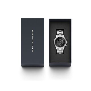ĐỒNG HỒ NAM CAO CẤP D WELLINGTON ICONIC CHRONOGRAPH DÂY THÉP FULLBOX TEM