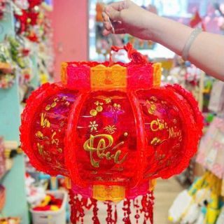 LỒNG ĐÈN LED XOAY THUỶ LẬP PHƯƠNG #60-42CM (T18)