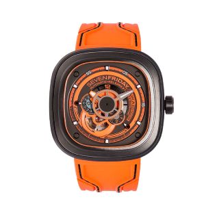 ĐỒNG HỒ NAM SIÊU CẤP SEVEN PRIDAY MÁY CƠ MÀU NÂU VÀ CAM TẶNG KÈM DÂY FULLBOX