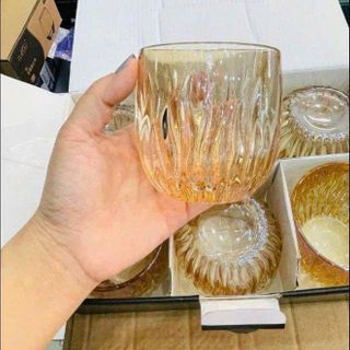 BỘ 6 LY THUỶ TINH VÀNG RED CHERRY 280ML (T12)