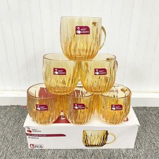 BỘ 6 LY THUỶ TINH VÀNG RED CHERRY 280ML (T12)