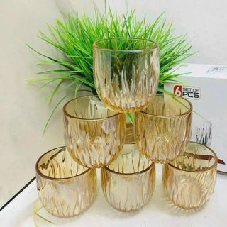 BỘ 6 LY THUỶ TINH VÀNG RED CHERRY 280ML (T12)