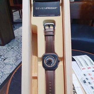ĐỒNG HỒ NAM SIÊU CẤP SEVEN PRIDAY MÁY CƠ MÀU NÂU VÀ CAM TẶNG KÈM DÂY FULLBOX