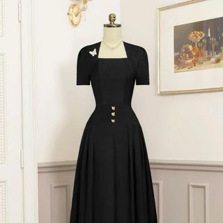 Đầm dự tiệc sang trọng, đầm công sở thanh lịch, dáng xoè che khuyết điểm, cotton lạnh mềm mại N72