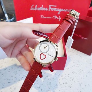 VALENTINE ĐỒNG HỒ NỮ CAO CẤP SALVATHORE COURE DÂY DA MẶT TRÁI TIM