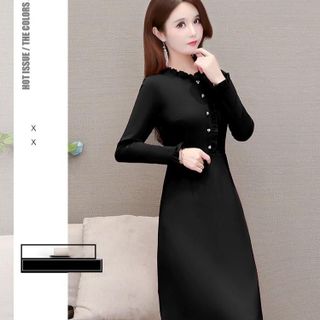 Đầm trung niên sang trong bigsize cho mẹ dự tiệc thiết kế dáng suông đẹp -L133 Nữ Women Dress