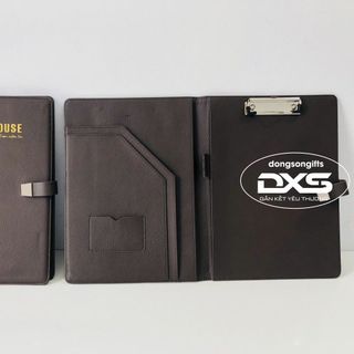 📁 BÌA TRÌNH KÝ DA MÀU NÂU ĐEN IN LOGO THEO YÊU CẦU