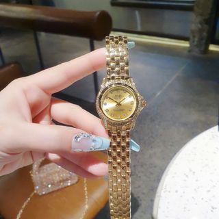 ĐỒNG HỒ NỮ THỜI TRANG RÔLET XI VÀNG SỐ HỘT