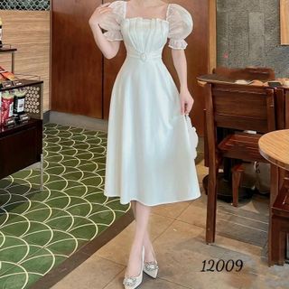 Đầm dự tiệc sang trọng, chất liệu poly 2 da cao cấp Nữ Voan