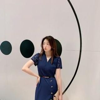 Váy đầm trung niên cho mẹ bigsize cao cấp dự tiệc sang trọng, thiết kế phối ren thanh lịch- HN02 Nữ Women