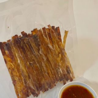 KHÔ CÁ BÒ SỢI chấm mắm me chua cay, hút chân không 250gr