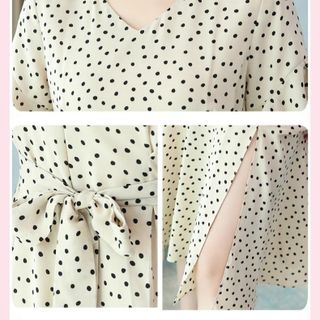 Đầm voan lụa trung niên dự tiệc sang trọng, thiết kế dáng xoè che khuyết điểm đẹp HN10 Nữ Kem