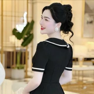 Đầm dự tiệc sang trọng, đầm công sở thanh lịch, dáng xoè che khuyết điểm, cotton lạnh mềm mại N69