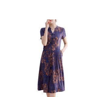 Đầm trung niên dành tặng mẹ, chất liệu lụa mềm mại, thiết kế dáng suông che khuyết điểm đẹp - P11 Nữ Dress