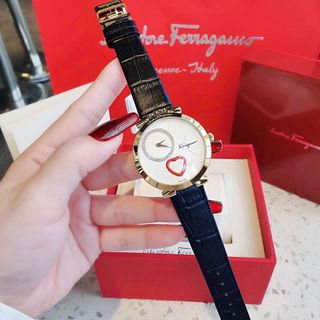 VALENTINE ĐỒNG HỒ NỮ CAO CẤP SALVATHORE COURE DÂY DA MẶT TRÁI TIM