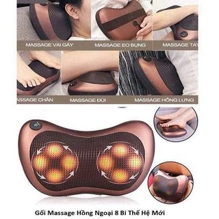 Gối Massage Hồng Ngoại 8 Bi 2 Chiều Cao Cấp - Massage Cổ Vai Gáy Công Nghệ Nhật Bản