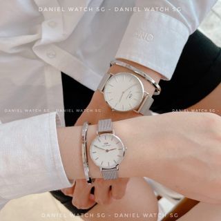 QUÀ VALENTINE CUFF CAO CẤP DANIEL W MỎNG KHẮC CHỮ HỘP NƠ