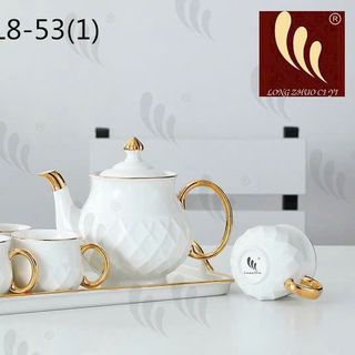 Bộ Bình 6 Cốc Khay Thấp Sọc Trắng Rẻ L8-53 (THÙNG 10B)