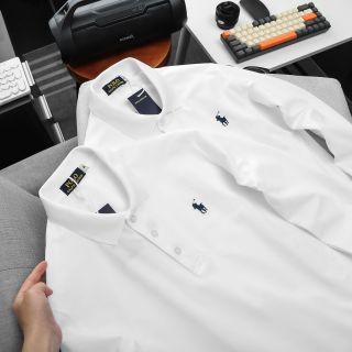 Áo Polo Tay dài nam.  Chất vải qique cotton co giản thoải mái.